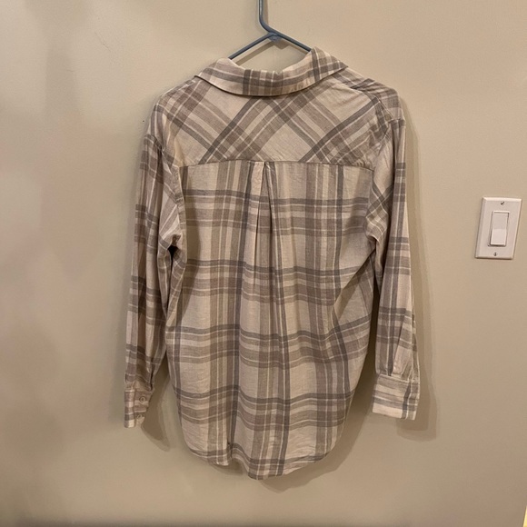 Oversized Dynamite Plaid Button-Up Shirt - Picture 6 of 6